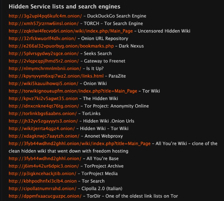 dark web links